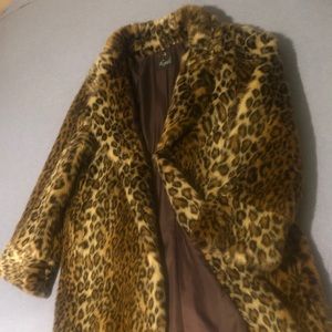 Furx fur long jacket, NWOT.